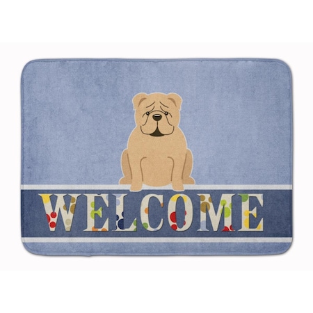 Carolines Treasures English Bulldog Fawn Welcome Machine Washable Memory Foam Mat BB5705RUG